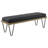Chad - Denim Upholstered Accent Bench - Dark Blue