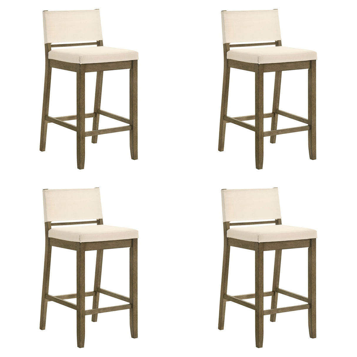 Yaneli - Contemporary Natural Wood Bar Height Kitchen Bar Stool