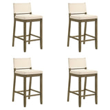 Yaneli - Contemporary Natural Wood Bar Height Kitchen Bar Stool