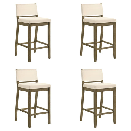 Yaneli - Contemporary Natural Wood Bar Height Kitchen Bar Stool