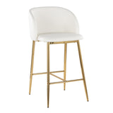 Fran - Fixed-Height Counter Stool (Set of 2) - Gold Metal Base