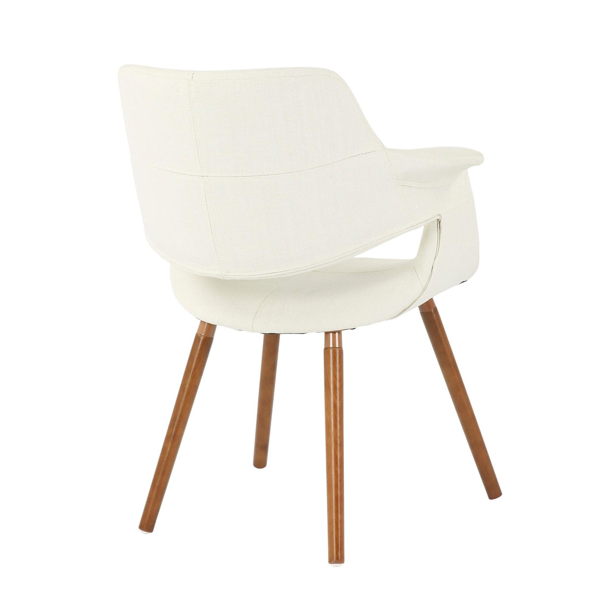 Vintage - Flair Chair - Walnut Wood, Cream Fabric