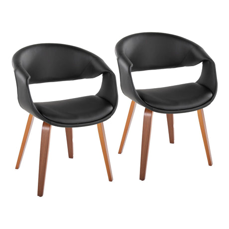 Curvo - Upholstered Chair (Set of 2) - Walnut Wood Legs