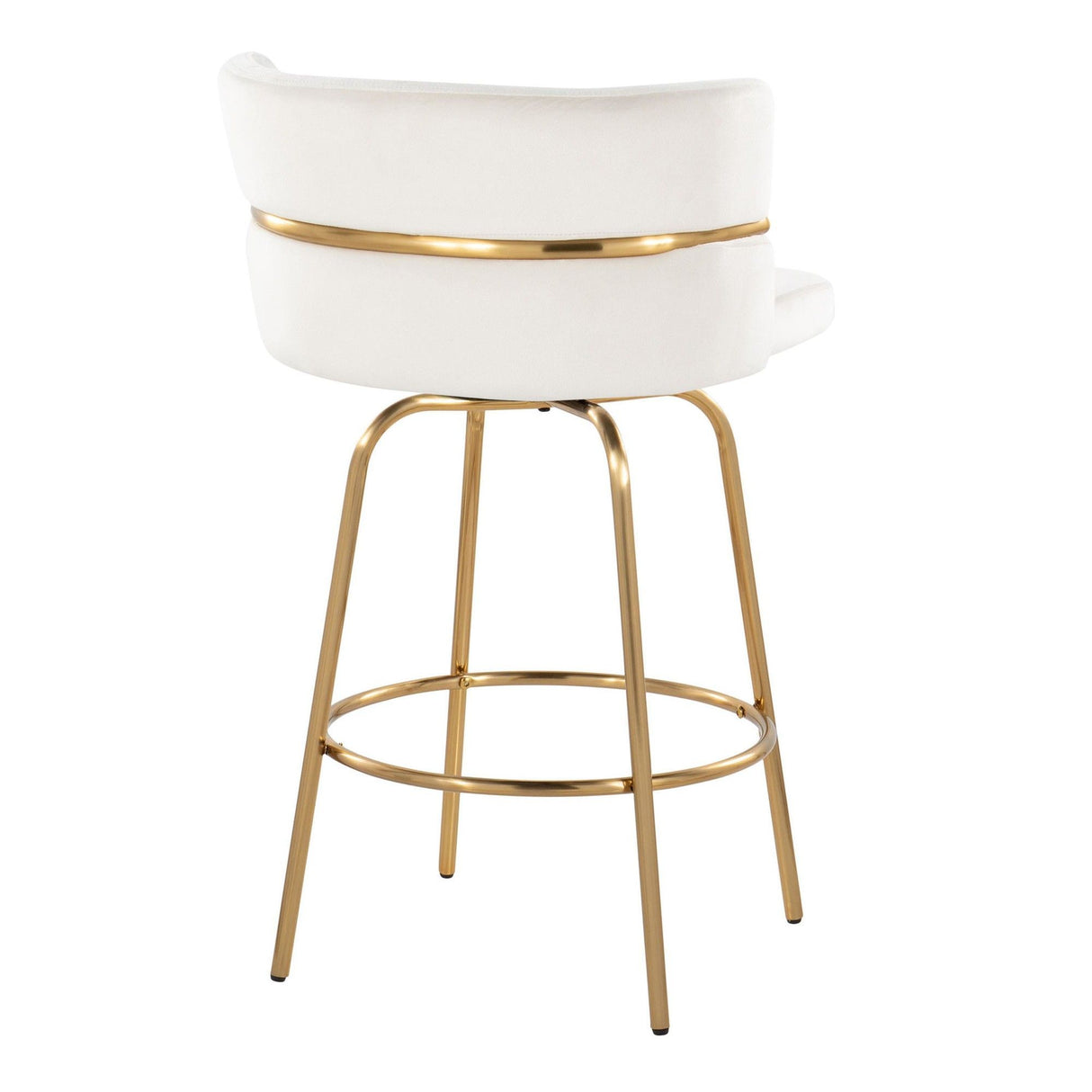 Cinch Claire - 26" Fixed-Height Counter Stool (Set of 2)- Gold Base