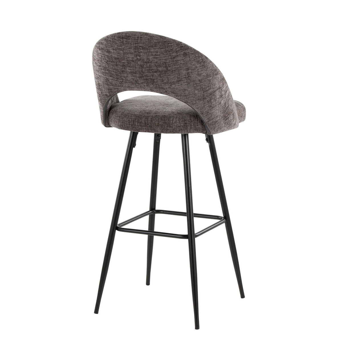Renee - Upholstered Fixed-Height Barstool (Set of 2) - Black Base