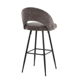 Renee - Upholstered Fixed-Height Barstool (Set of 2) - Black Base