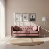 Chesterfield Sofa With Square Arms For Living Room