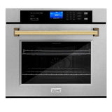 ZLINE 30" Autograph Edition Single Wall Oven with Self Clean and True Convection in DuraSnow Stainless Steel (AWSSZ-30) [Color: Gold] - (AWSSZ30G)