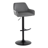 Daniella - Adjustable Barstool With Swivel - Black Metal (Set of 2)
