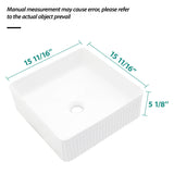 Modern Ceramic Rectangular Vessel Bathroom Sink