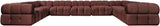 Orin - Velvet Performance Fabric Upholstered 9 Piece Sectional