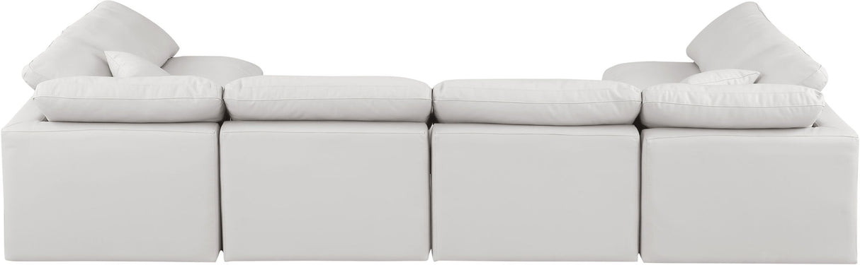 Indulge - Faux Leather 6 Piece Modular U-Shaped Sectional
