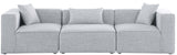 Cube - Linen Modular 3 Seat Sofa