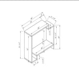 Contemporary Console Table With Two Open Shelves - White / Gray