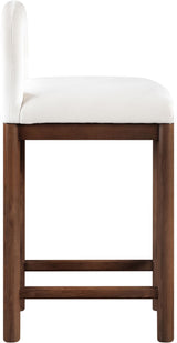 Conrad - Velvet Counter Stool With Brown Legs