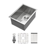 Modern Style Undermount Sink With Stainless Steel, Deep Single Bowl