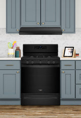 Whirlpool UXT4030ADB black range hood controls