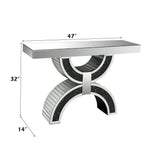 Nysa - Console Table With Faux Crystals - Mirrored
