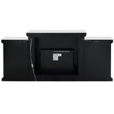 Noralie - Fireplace With LED & Bluetooth - Mirrored & Faux Diamonds