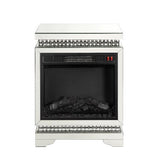 Lotus - Fireplace - Mirrored & Faux Ice Cube Crystals