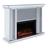 Noralie - LED Electric Fireplace - Mirrored & Faux Diamonds