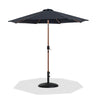 Fiji - Aluminum Patio Umbrella With Round Black And Teak Base