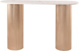 Cindra - Genuine Marble Top And Iron Base Console Table
