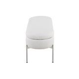 Chloe - Storage Bench - Chrome Metal