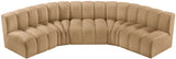 Arc - Velvet 5 Piece U-Shaped Modular Sofa