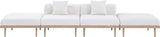 Laguna - 4 Piece 142" Outdoor Patio Armless Modular Sofa With 2 Backless Seats