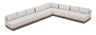 Solace - Olefin 5 Piece Outdoor Patio Modular Sectional