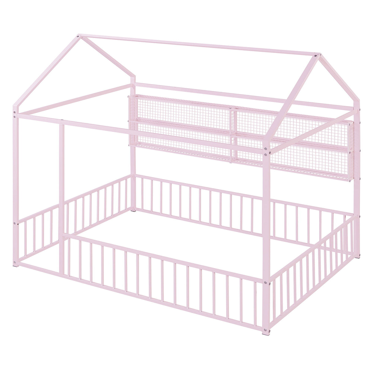 House Frame With Fence And Shelves