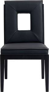 Gwendolyn - Faux Leather Dining Side Chair With Black Frame (Set of 2)