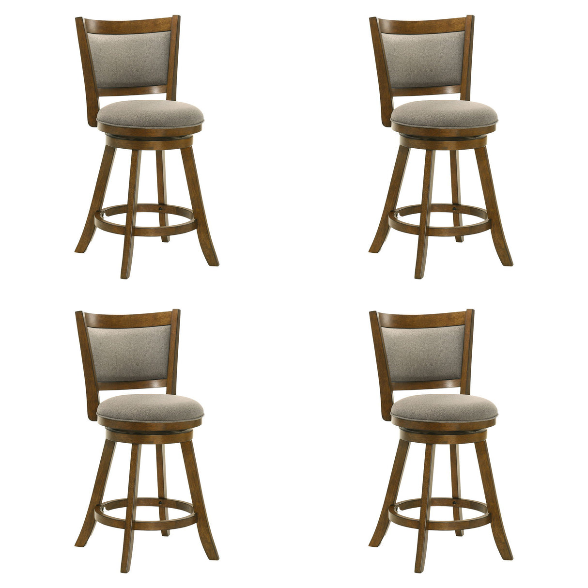 Aiden - Modern Farmhouse Swivel Wood Counter Height Kitchen Bar Stool