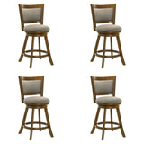 Aiden - Modern Farmhouse Swivel Wood Counter Height Kitchen Bar Stool
