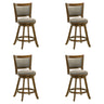 Aiden - Modern Farmhouse Swivel Wood Counter Height Kitchen Bar Stool