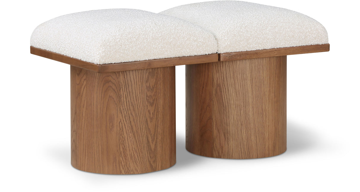 Pavilion - 2 Piece Modular Bench With Brown Base