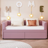 Upholstered Daybed With Ergonomic Design Backrest