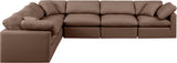 Indulge - Faux Leather 6 Piece Modular Corner Sectional