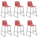 Shasta - 30" Outdoor Metal And Rope Stackable Barstool