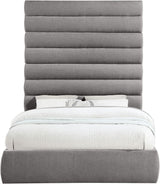 Adam - Chenille Fabric Bed With 89" Headboard