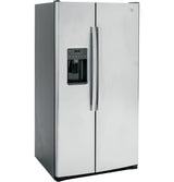 GE GSE25GYPFS - 36 in. 25.3 cu. ft. Side by Side Refrigerator with Ice & Water Dispenser - Stainless