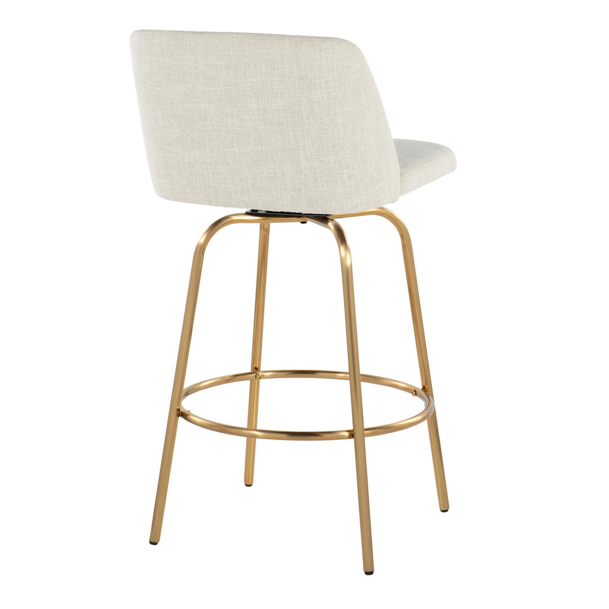 Toriano - 26" Fixed-Height Counter Stool (Set of 2) - Gold Base