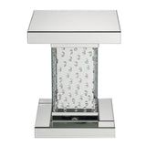 Nysa - 20" End Table - Mirrored & Faux Crystals