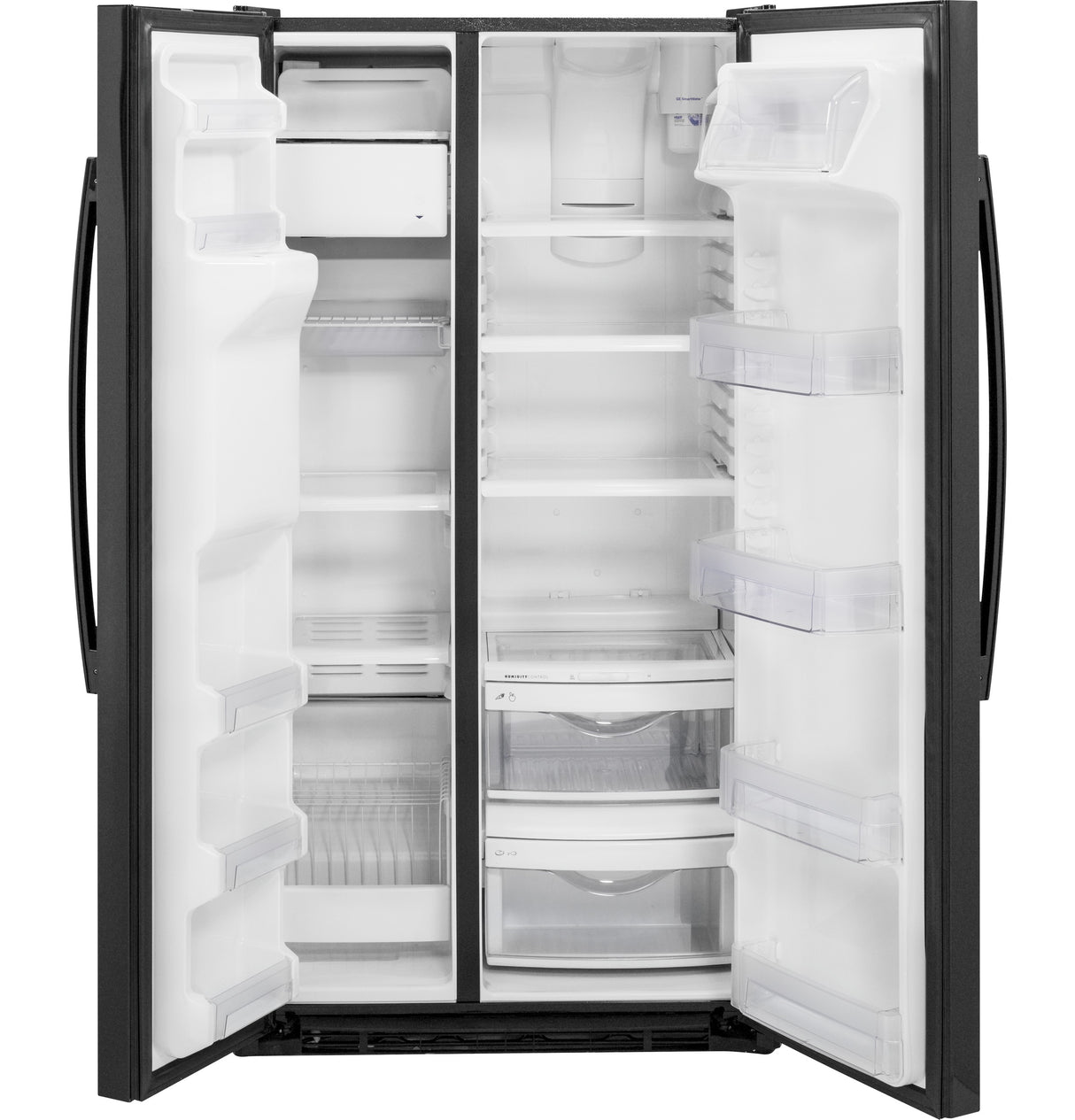 GE GZS22DGJBB - 36 in. 21.9 cu. ft. Counter Depth Side by Side Refrigerator with Ice & Water Dispenser - Black