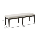 Upholstered Bench - Brown