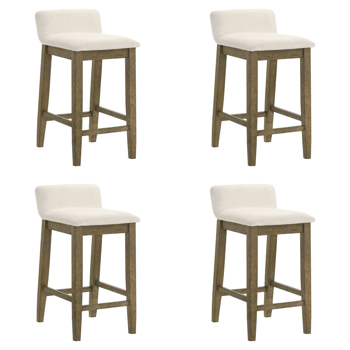 Annikah - Modern Transitional Wood Counter Height Kitchen Bar Stool