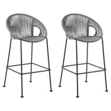 Acapulco - Indoor Outdoor Steel Bar Stool With Rope Set