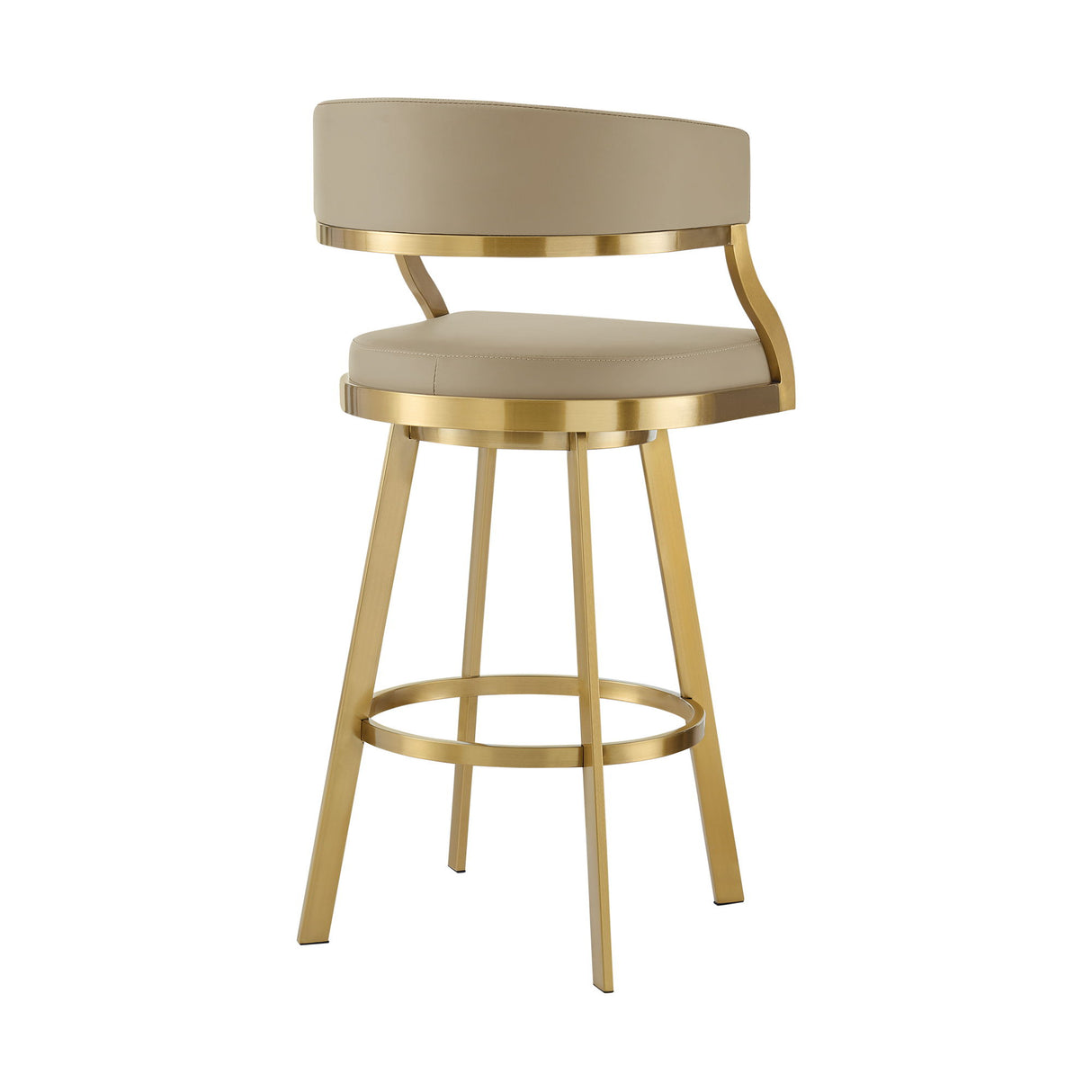 Saturn - Swivel Stool - Gold Legs