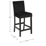 5 Piece Counter Height Dining Set With Table And Upholstered Chairs